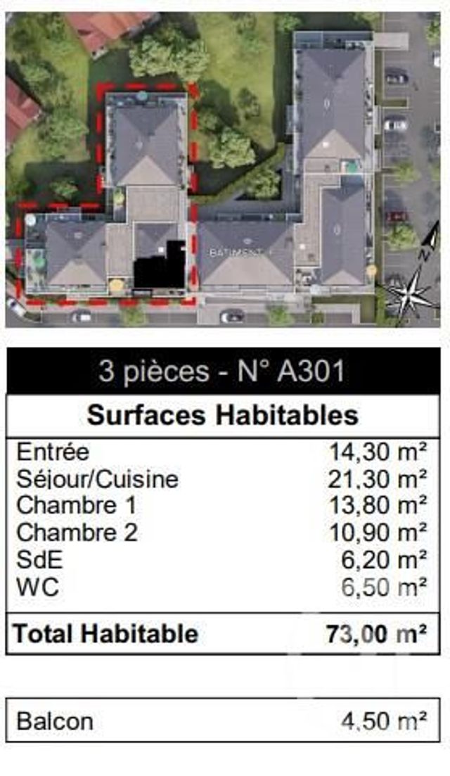 Afficher la photo en grand Appartement F3 à vendre - 3 pièces - 73.0 m2 - COMPIEGNE - 60 - PICARDIE - Century 21 Infinity