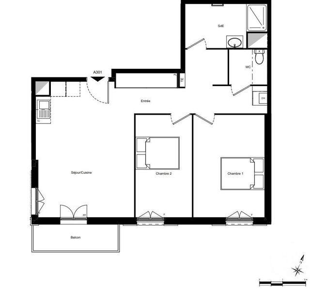 Afficher la photo en grand Appartement F3 à vendre - 3 pièces - 73.0 m2 - COMPIEGNE - 60 - PICARDIE - Century 21 Infinity