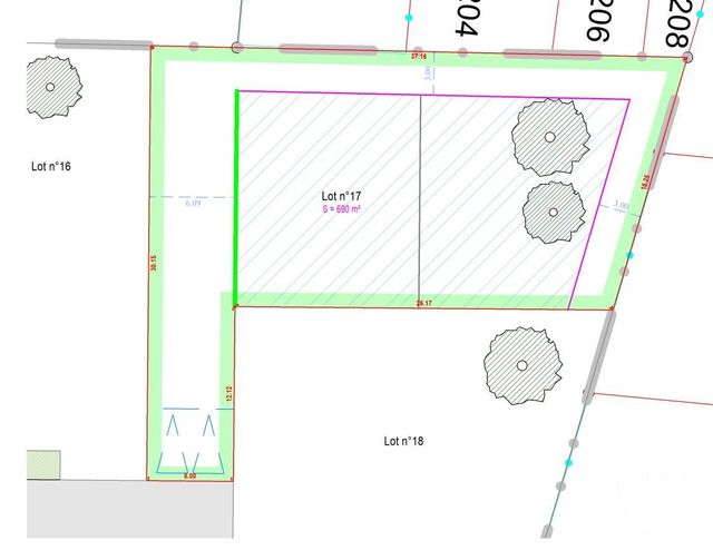 terrain à vendre - 690.0 m2 - TROSLY BREUIL - 60 - PICARDIE - Century 21 Infinity