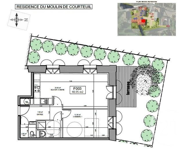 Appartement F2 à vendre - 2 pièces - 48.95 m2 - COURTEUIL - 60 - PICARDIE - Century 21 Infinity