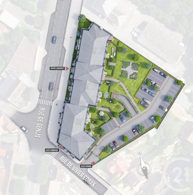 Appartement F3 à vendre - 3 pièces - 57.03 m2 - COMPIEGNE - 60 - PICARDIE - Century 21 Infinity