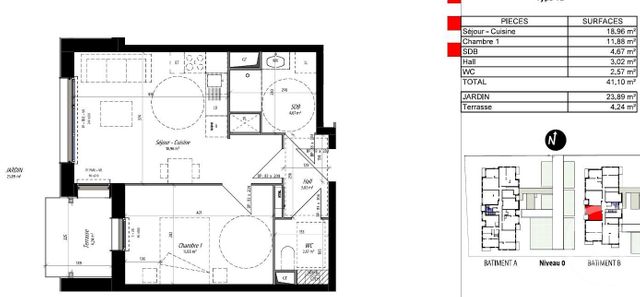 Appartement F2 à louer - 2 pièces - 41.1 m2 - COMPIEGNE - 60 - PICARDIE - Century 21 Infinity