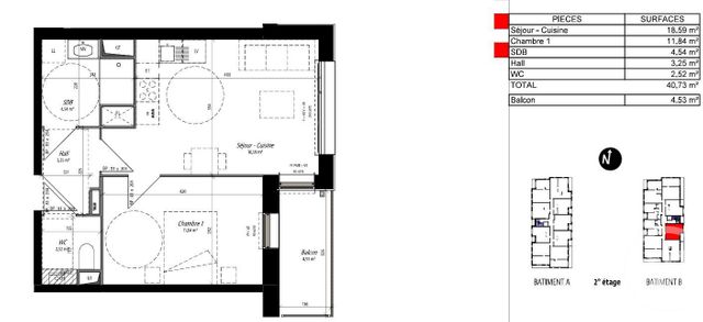Appartement F2 à louer - 2 pièces - 40.73 m2 - COMPIEGNE - 60 - PICARDIE - Century 21 Infinity